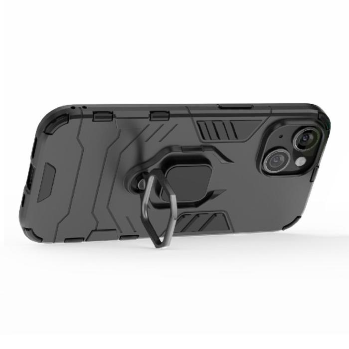 Bild 4, iPhone 15 Skal Hybrid Armor Ring Svart