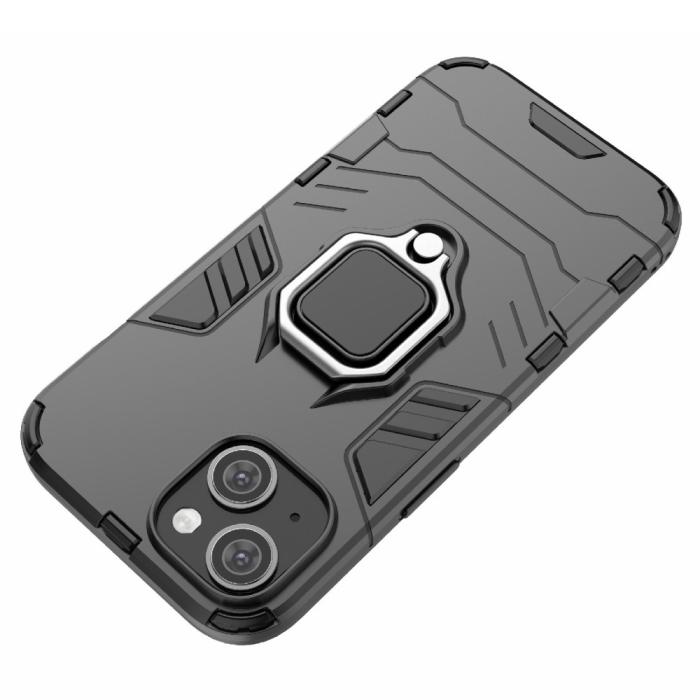 Bild 5, iPhone 15 Skal Hybrid Armor Ring Svart