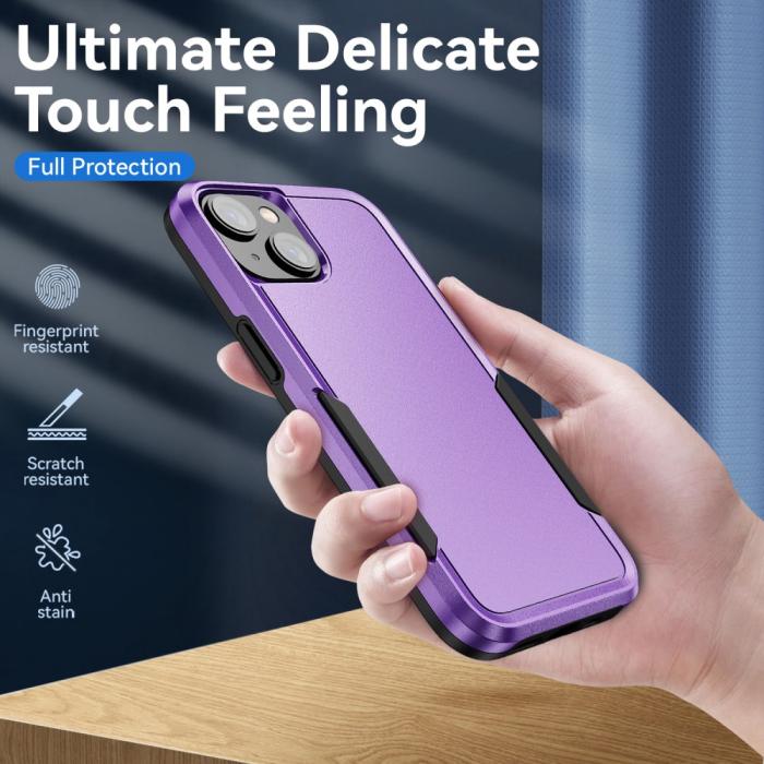 Bild 5, iPhone 15 Skal Hybrid Tough Armor Lila