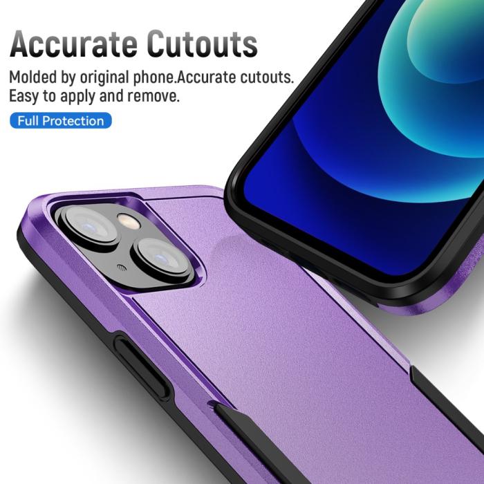 Bild 6, iPhone 15 Skal Hybrid Tough Armor Lila