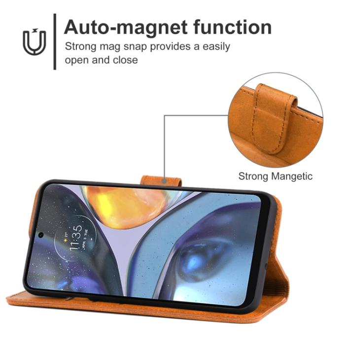 Bild 4, Motorola Moto G22 Fodral Läder Brun