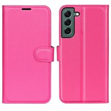 Samsung Galaxy S23 Plus Fodral Litchi Läder Rosa