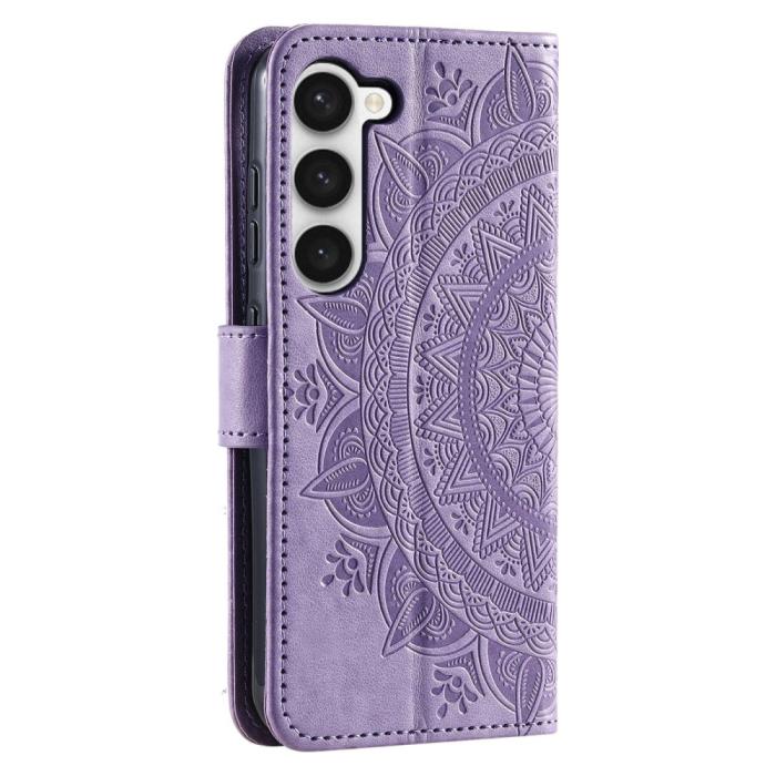 Bild 6, Samsung Galaxy S23 Fodral Mandala Läder Lila