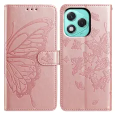 Honor 400 Lite Fodral Fj&auml;ril Tryck Ros&eacute;guld