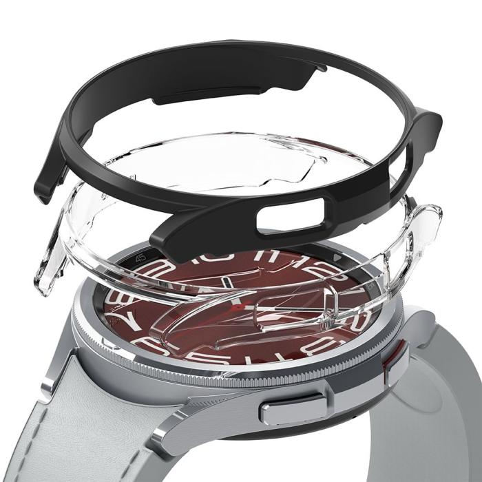 Bild 1, Ringke Galaxy Watch 6 43 mm 2-PACK Skal Slim Transparent/Svart