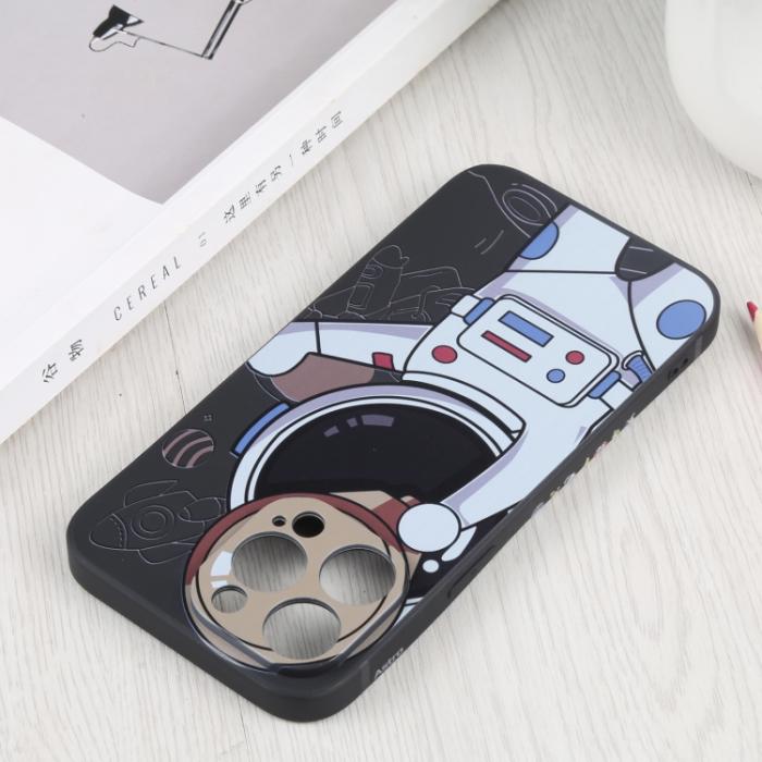 Bild 4, iPhone 14 Pro Skal Spaceman Svart/Beige