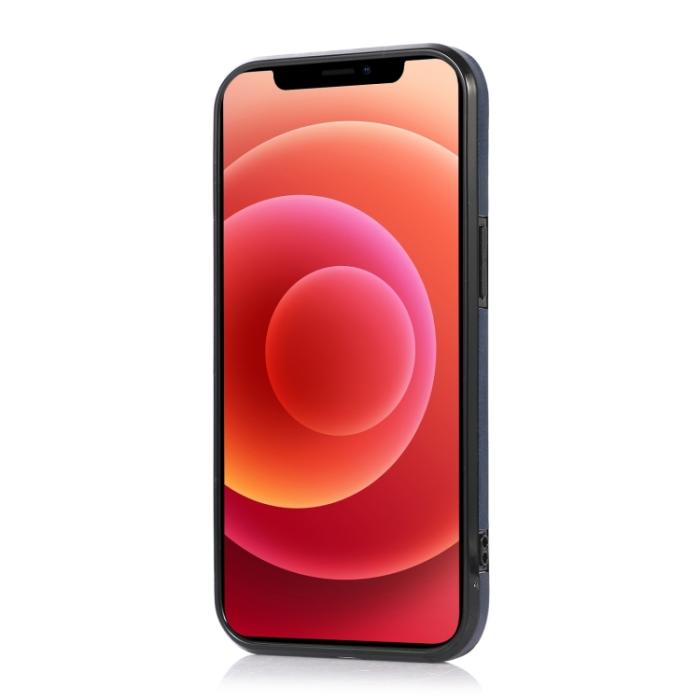 Bild 3, iPhone 14 Läder Skal Med Kortfack Och Magnet Blå