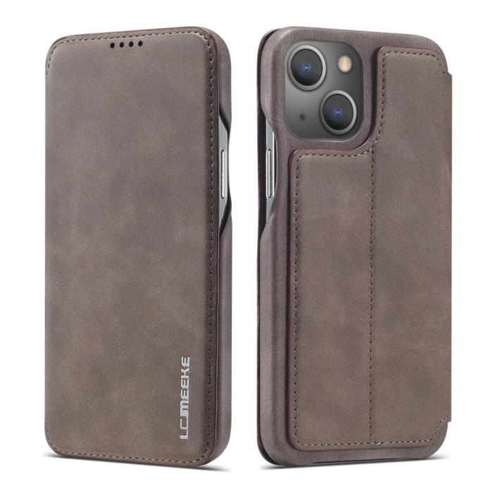 Bild 1, LC.IMEEKE iPhone 15 Plus Fodral Slim Flip Brun