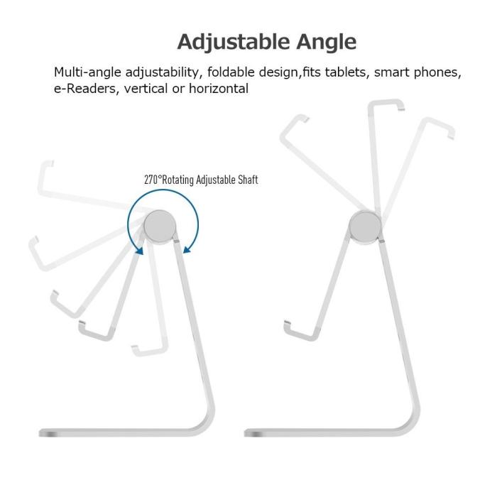 Bild 3, 270° Mobilhållare för Skrivbord - Silver