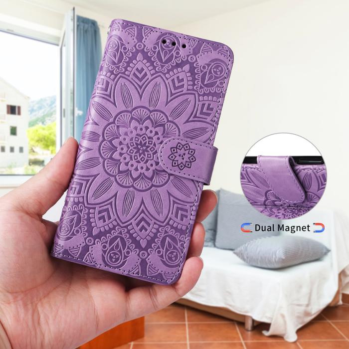 Bild 5, Motorola Edge 70 Fodral Mandala Läder Lila