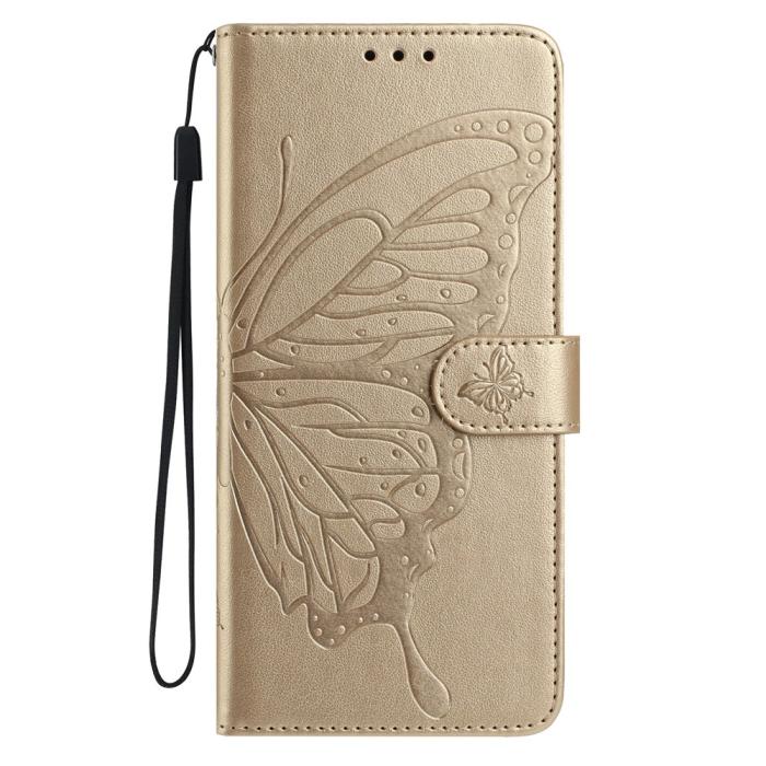 Bild 4, Samsung Galaxy S26 Fodral Fjäril Tryck Guld