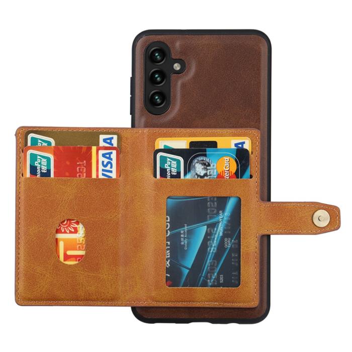 Bild 2, Samsung Galaxy A05s 4G Läder Skal Med Kortfack Svart
