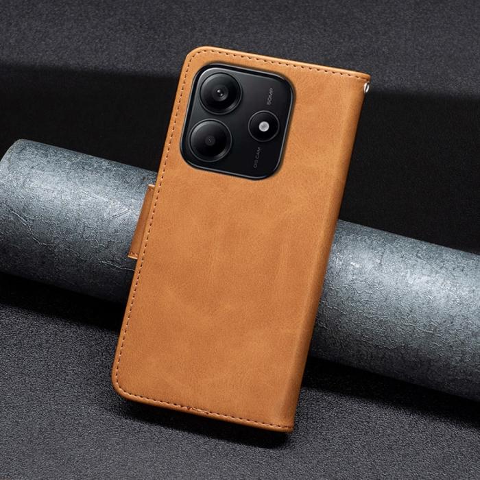 Bild 6, Xiaomi Redmi Note 14 4G Fodral Läder Solid Shark Brun