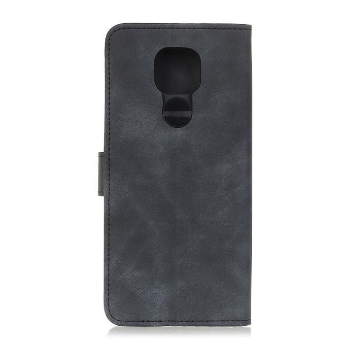 Bild 2, Motorola Moto G9 Play / E7 Plus - KHAZNEH Retro Fodral - Svart