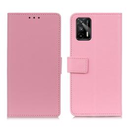 Realme GT 5G - Solid Läder Fodral - Rosa