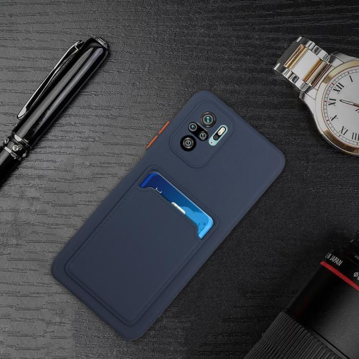 Bild 6, Xiaomi Redmi Note 10S - TPU Skal Med Kortfack - Mörk Blå