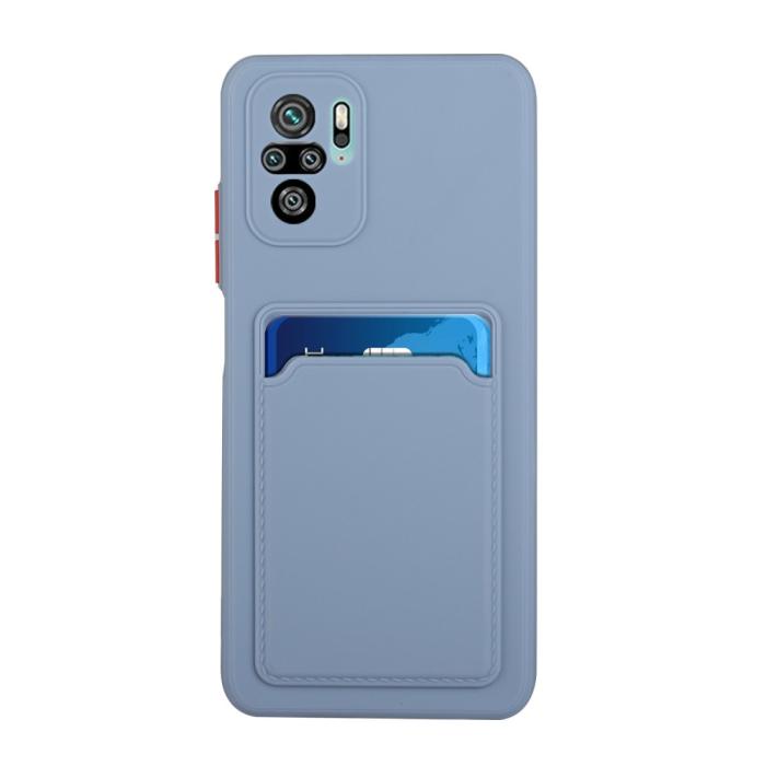 Bild 2, Xiaomi Redmi Note 10S - TPU Skal Med Kortfack - Blå