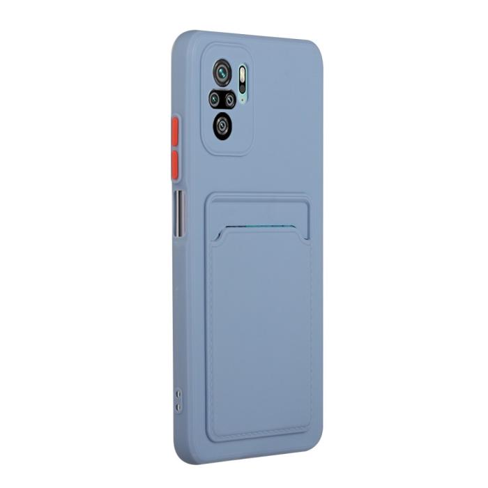 Bild 3, Xiaomi Redmi Note 10S - TPU Skal Med Kortfack - Blå