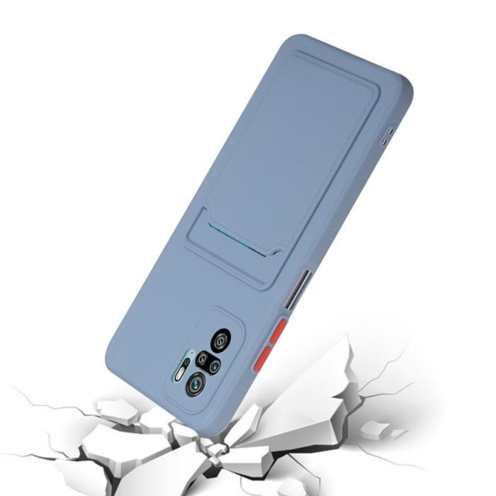 Bild 5, Xiaomi Redmi Note 10S - TPU Skal Med Kortfack - Blå