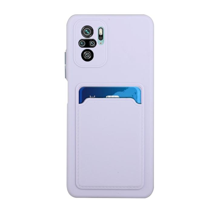 Bild 2, Xiaomi Redmi Note 10S - TPU Skal Med Kortfack - Lila