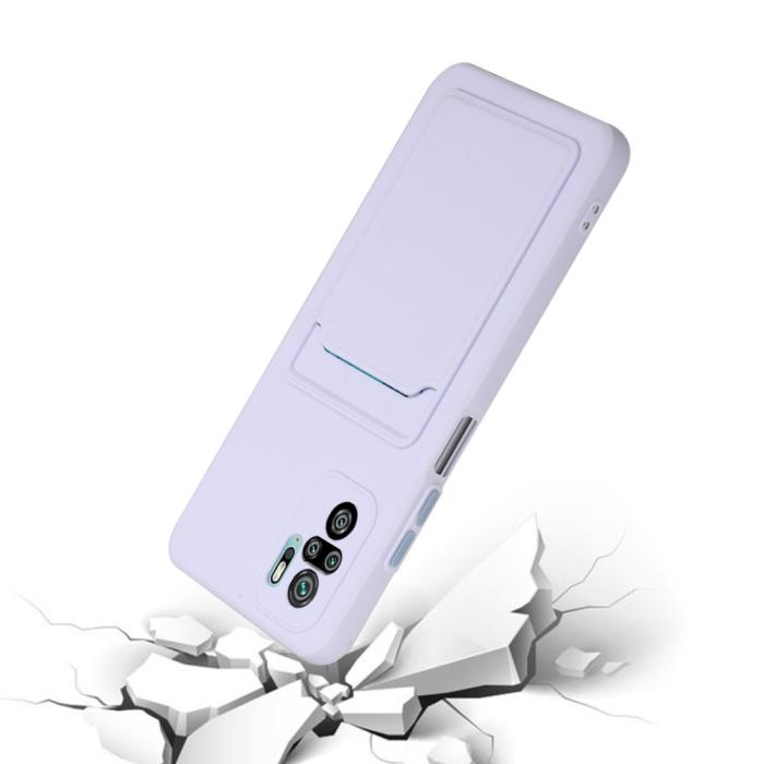 Bild 5, Xiaomi Redmi Note 10S - TPU Skal Med Kortfack - Lila