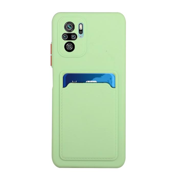 Bild 2, Xiaomi Redmi Note 10S - TPU Skal Med Kortfack - Grön
