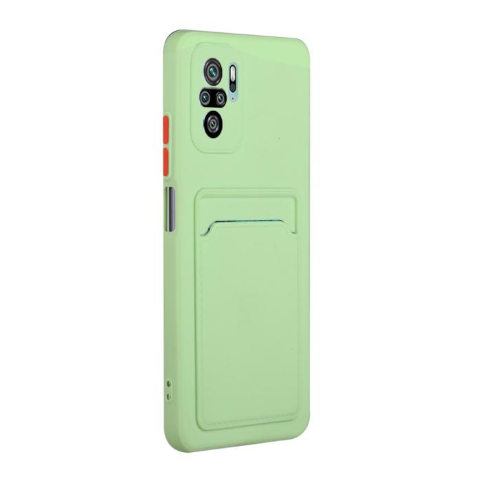 Bild 3, Xiaomi Redmi Note 10S - TPU Skal Med Kortfack - Grön
