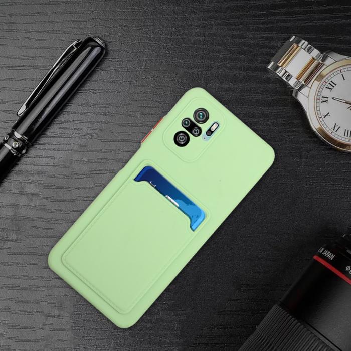 Bild 6, Xiaomi Redmi Note 10S - TPU Skal Med Kortfack - Grön