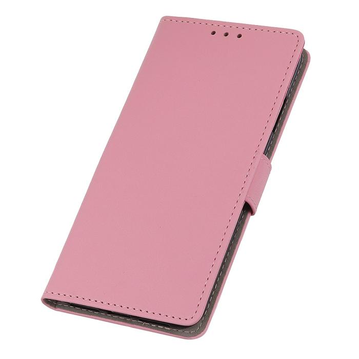 Bild 5, Realme GT 5G - Solid Läder Fodral - Rosa