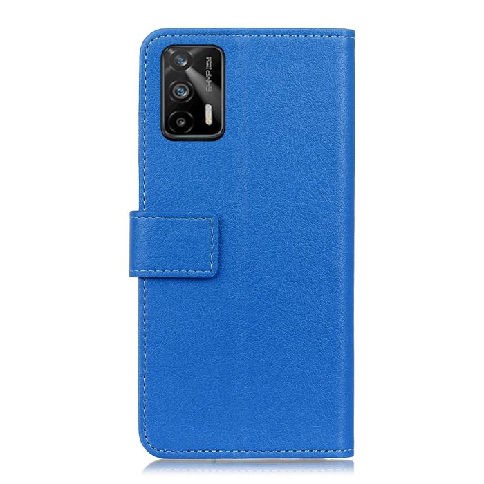 Bild 2, Realme GT 5G - Solid Läder Fodral - Blå