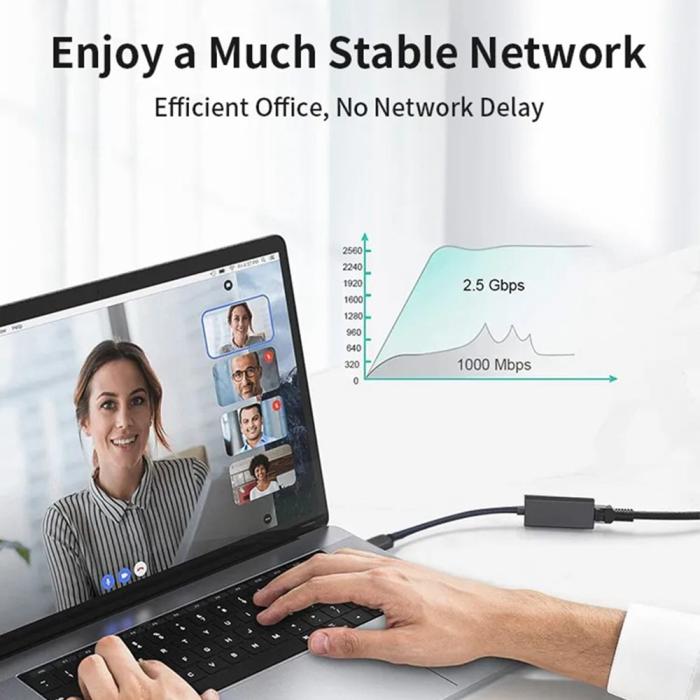 Bild 4, MINDPURE USB-A 3.0 - RJ45 Nätverksadapter Svart