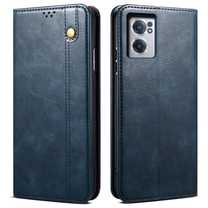 Bild 1, OnePlus Nord CE 2 5G Fodral Flip Crazy Horse Blå