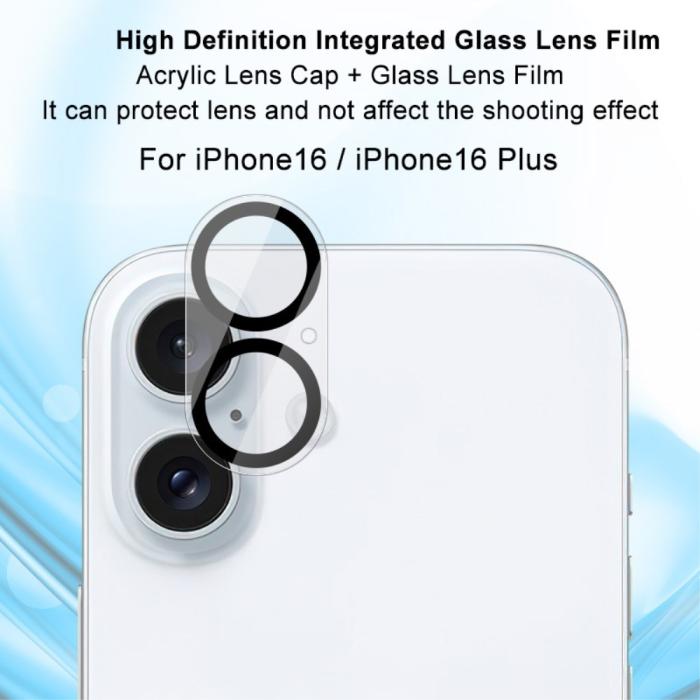 Bild 2, IMAK iPhone 16/16 Plus Linsskydd Härdat Glas