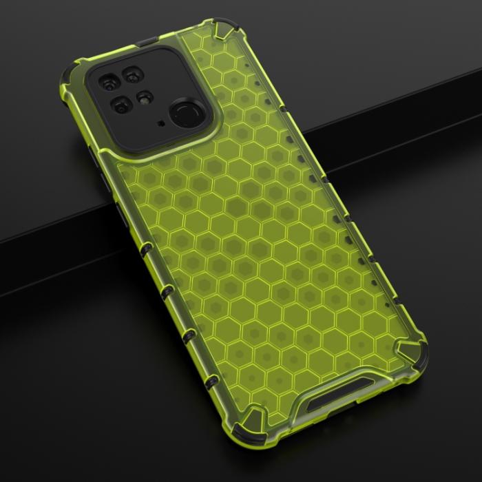 Bild 5, Xiaomi Redmi 10C Skal Armor Honeycomb Grön