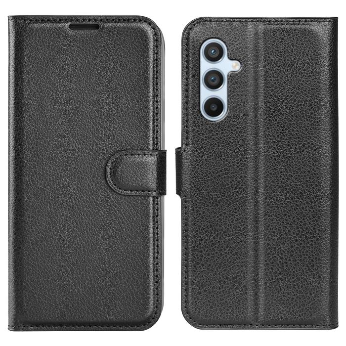 Bild 1, Samsung Galaxy A54 5G Fodral Litchi Läder Svart