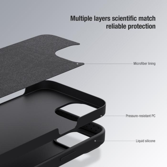 Bild 4, NILLKIN iPhone 14 Pro Max Skal CamShield Silky Liquid Blå