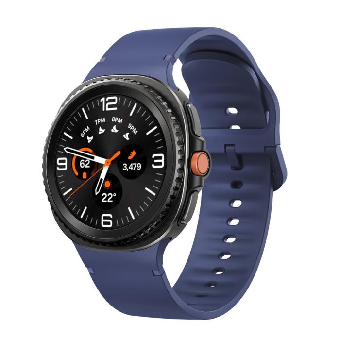 Bild 3, KALEBOL Galaxy Watch 8 46/44/40 mm Armband Silikon Mörk Blå