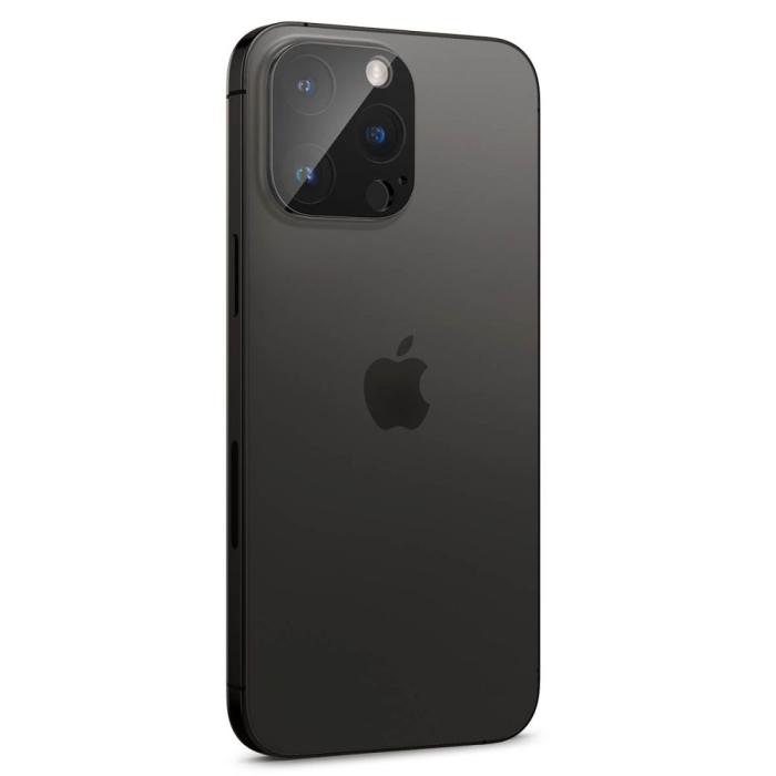 Bild 3, Spigen iPhone 14 Pro/Pro Max/15 Pro/Pro Max 2-PACK Optik GLAS.tR Linsskydd