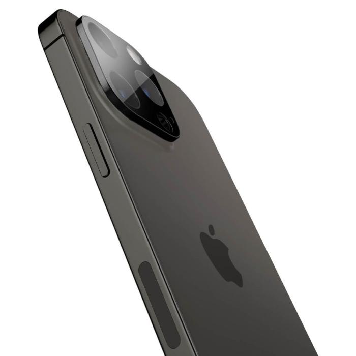 Bild 4, Spigen iPhone 14 Pro/Pro Max/15 Pro/Pro Max 2-PACK Optik GLAS.tR Linsskydd