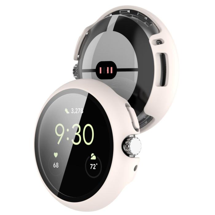 Bild 5, Google Pixel Watch / Watch 2 Skal Med Härdat Glas Vit