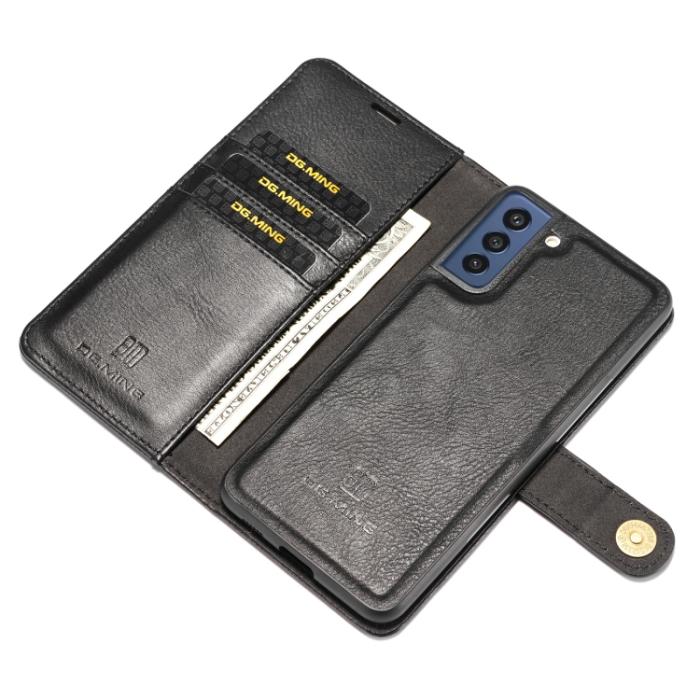 Bild 6, DG.MING Samsung Galaxy S21 FE 2in1 Magnet Fodral / Skal Svart