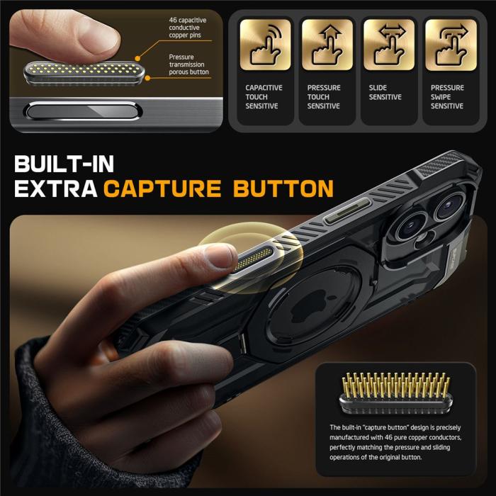 Bild 3, Supcase iPhone 16 Skal MagSafe Unicorn Beetle Grip Svart