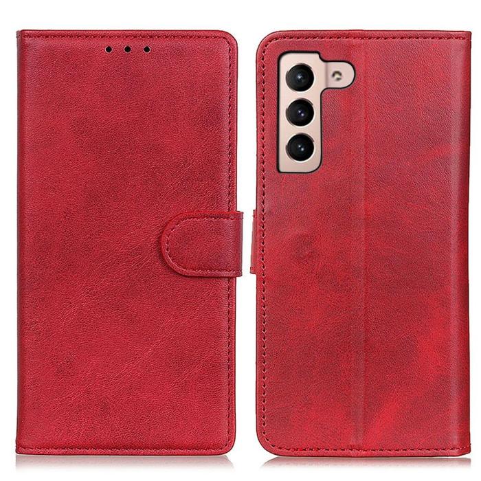 Bild 1, Samsung Galaxy S23 Fodral Solid Läder Röd