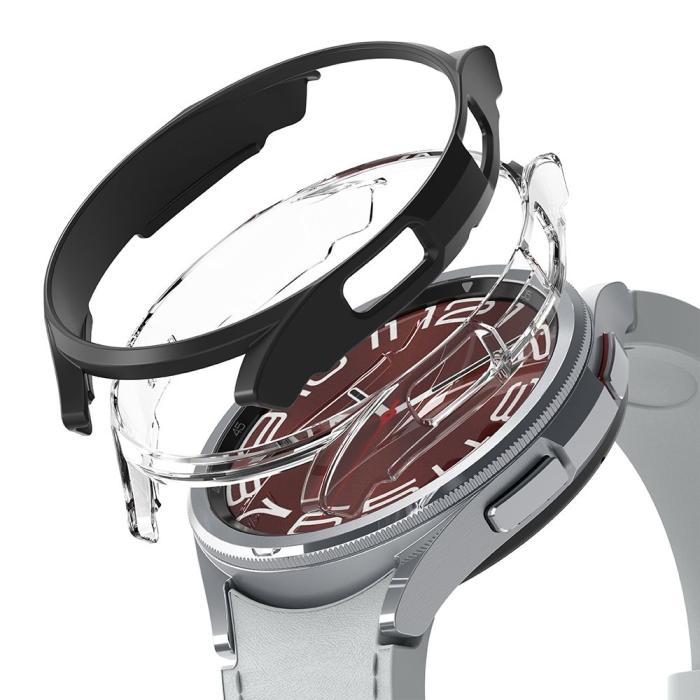 Bild 2, Ringke Galaxy Watch 6 43 mm 2-PACK Skal Slim Transparent/Svart