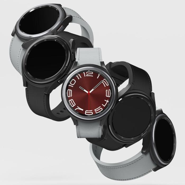 Bild 3, Ringke Galaxy Watch 6 43 mm 2-PACK Skal Slim Transparent/Svart