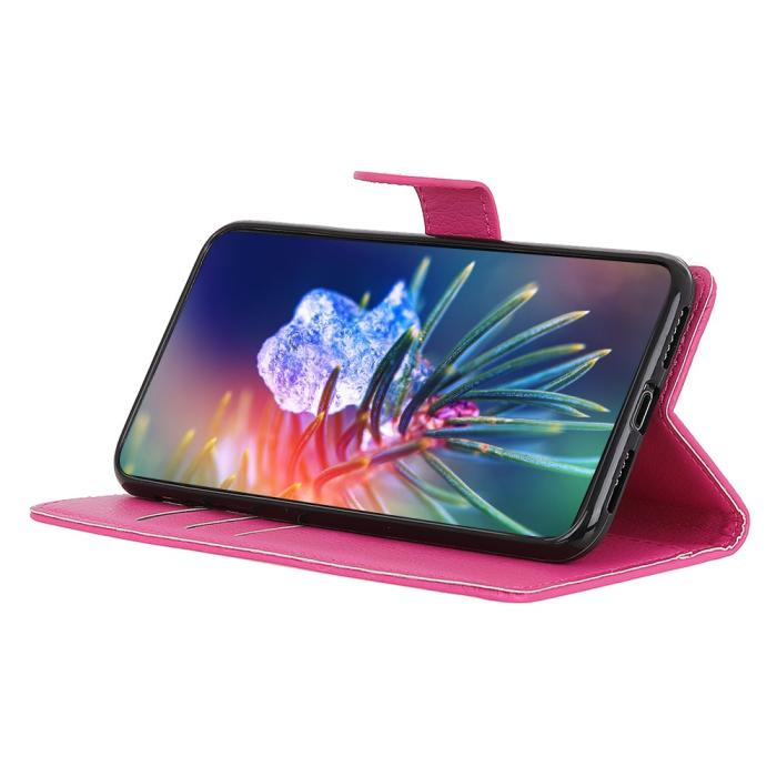 Bild 4, Motorola Moto G31 / G41 Fodral Litchi Läder Rosa