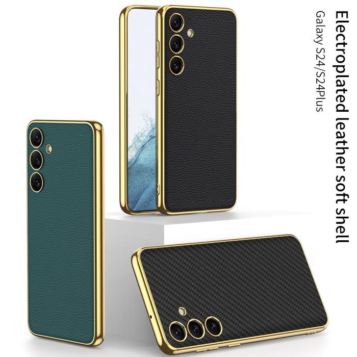 Bild 2, GKK Galaxy S24 Plus Skal Hybrid Electroplate Kolfiber Textur