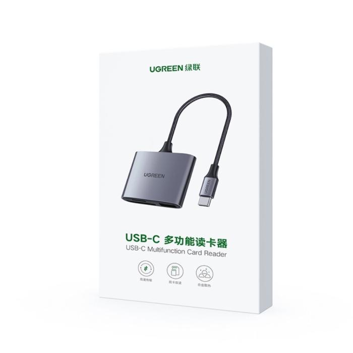 Bild 6, UGREEN 3in1 USB-C Till Minneskortläsare / USB 2.0 Adapter