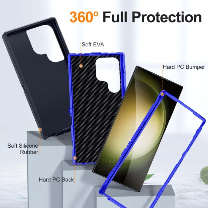 Bild 3, Galaxy S24 Ultra Skal Xtreme Shockproof Hybrid Svart/Blå