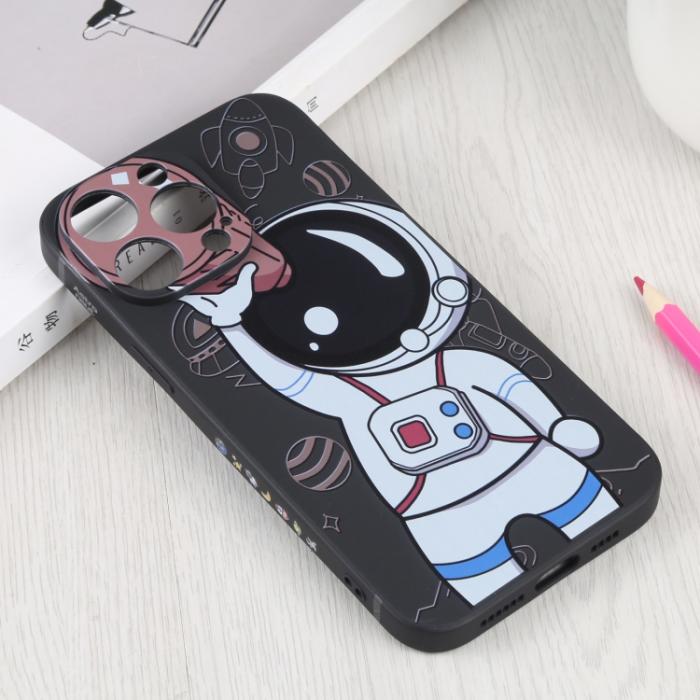 Bild 2, iPhone 14 Pro Skal Spaceman Svart/Brun